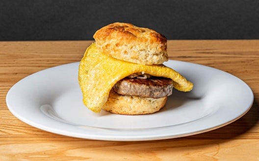 Gluten-Free Sausage, Egg & Cheese Biscuit